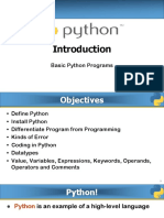 Basic Python Programs