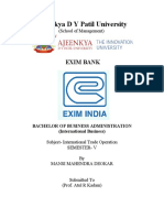 Ajeenkya D Y Patil University: Exim Bank