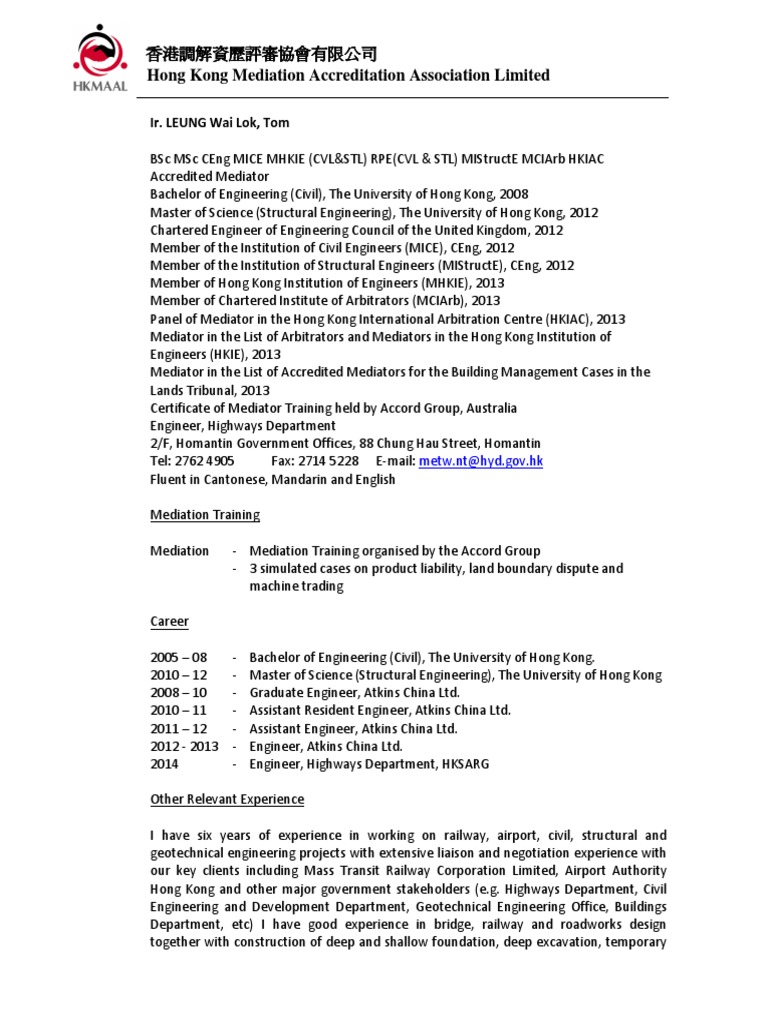 Hong Kong Mediation Accreditation Overview | PDF