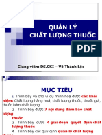 Bài 3 - Quản Lý Chất Lượng Thuốc