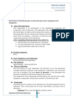 Experiment No 01: Electronics Lab Fundamentals, An Introduction To The Components and Equipment. About This Experiment