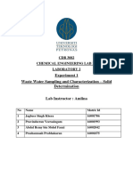 Waste Water Sampling and Characterization for TSS