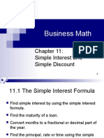 Business Math: Simple Interest and Simple Discount