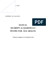 Frédéric de Mulinen - Manual de Drept Al Războiului Pentru Forţele Armate PDF