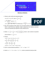 Lista - Expressoes Algebricas e Produtos-Editado PDF