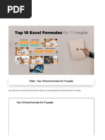 Top 10 Excel Formulas For IT People Chandoo - Org - Learn Excel, Power BI & Charting Online PDF