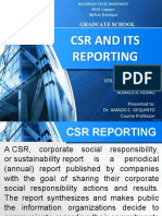 CSR and Its Reporting