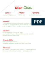 Ethan Chau - Creative Resume Design