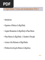 Lecture 6 - Plane Motion of Rigid Bodies Forces and Accelerations - Part I PDF