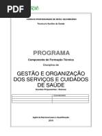 Gestão e Organização dos serviços e Cuidados de Saúde
