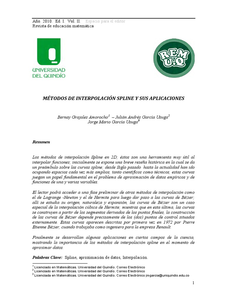 Aplicacion de Spline PDF | PDF
