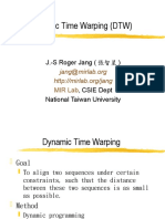 Dynamic Time Warping (DTW) : J.-S Roger Jang (張智星)