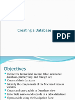 Creating A Database