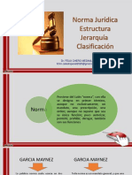 La Norma Juridica, Estructura, Jerarquia y Clasificaciòn