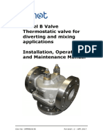 Model B Valve Thermostatic Valve For Diverting and Mixing Applications Installation, Operation and Maintenance Manual