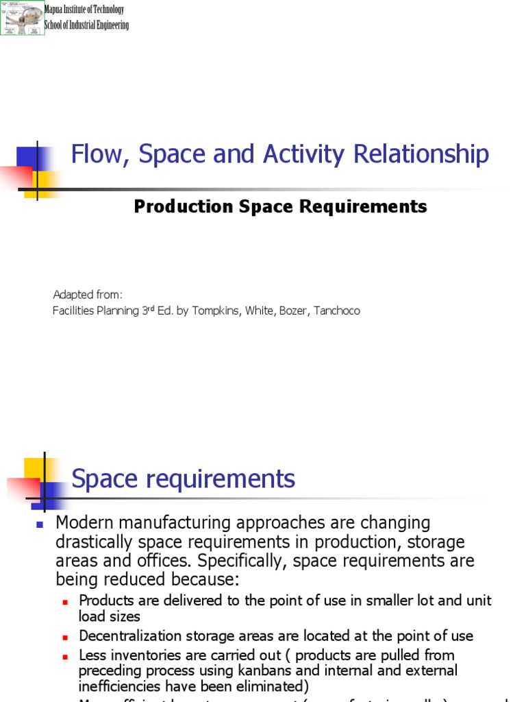 Production Space Requirements Analysis | PDF
