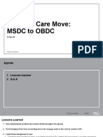 Lessons Learned PCM MSDC OBDC