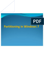 Partitioning in Windows 7