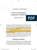 Ethics and Applied Linguistics Research: Chapter Fourteen