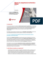 ¿Cómo Se Configura La Competencia Territorial y Su PDF