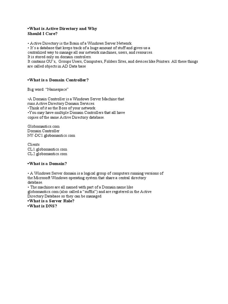 Understanding Active Directory Basics | PDF