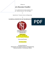 Naive Bayesian Classifier: National Institute of Technology Sikkim