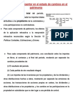 Información A Presentar en El Estado de Cambios en El Patrimonio