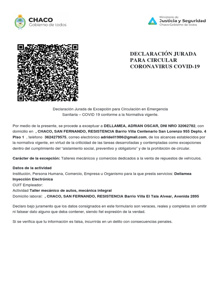 Permiso para Circular PDF PDF