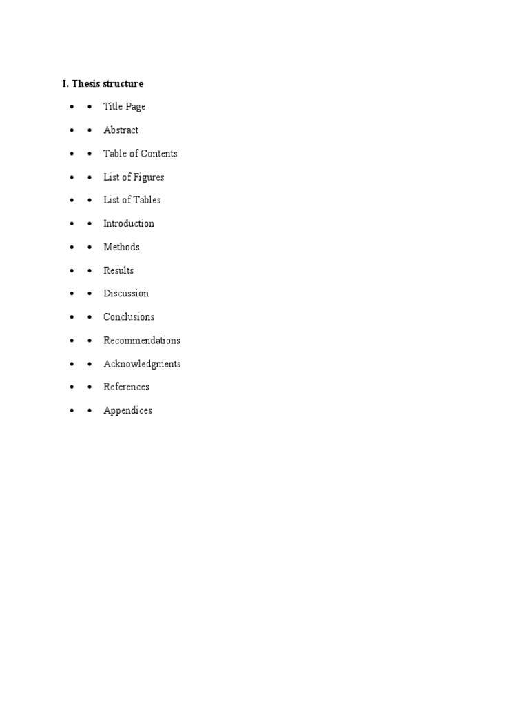 Comprehensive Thesis Structure Guide | PDF