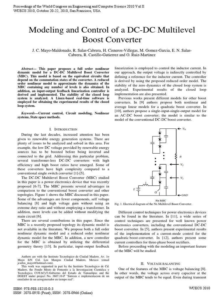 Modeling and Control of A DC-DC Multilevel PDF | PDF