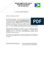 Acta de Posesión Incorporados