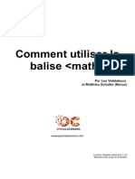 Comment Utiliser La Balise Math PDF