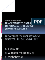 Transformative Interventions in Managing Effectively