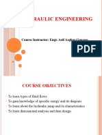 Hydraulic Engineering: Course Instructor: Engr. Arif Asghar Gopang