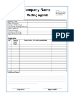 Meeting Agenda Template-WPS Office