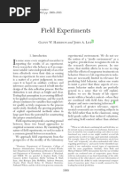 Lab vs Field Experiments Explained | PDF | Experiment | Validity ...
