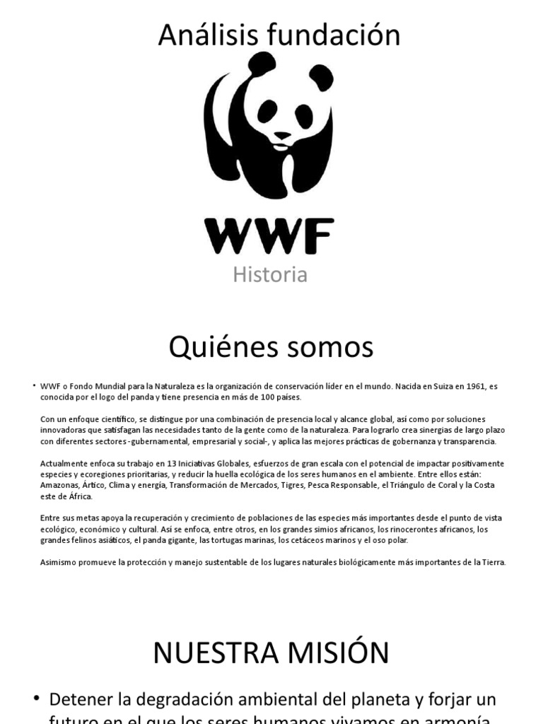 WWF o Fondo Mundial para La Naturaleza PDF Fondo Mundial para la