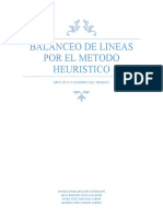 BALANCEO DE LINEAS POR EL METODO HEURISTICO PM205