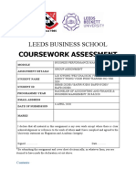 Coursework Assessment: Leeds Business School
