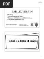 Bar Lecture in Banking, SPCL & FRIA