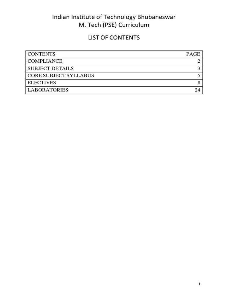 M Tech Iit Bhubaneswar Syllabus Of Electrical Power Systems Pdf