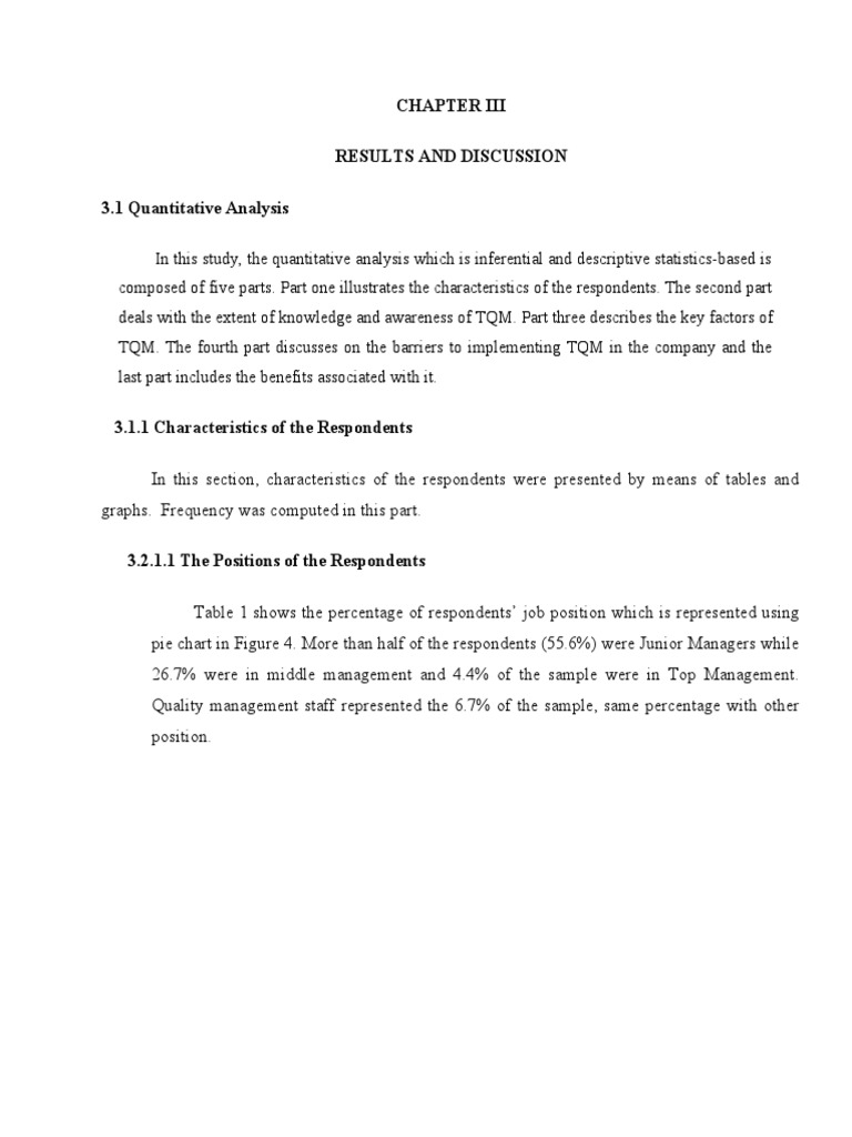 Results and Discussion 3.1 Quantitative Analysis | PDF | Business ...