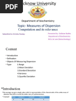 Measures of Dispersion