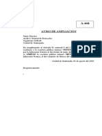 Aviso de Ampliación Archivo General de Protocolos