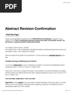 Abstract Revision Confirmation: Print This Page