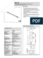 IP67 Rectilinear Displacement Transducer Technical Specifications