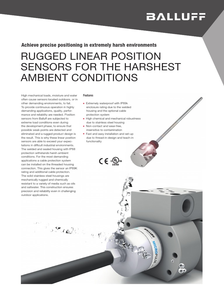 Rugged Linear Position Sensors Overview | PDF | Sensor | Electrical ...