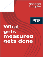 What gets measured gets done