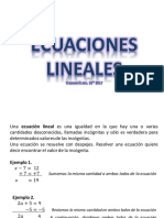 Classwork Jan 16th. Ecuaciones Lineales