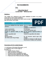 Phytochemistry Lecture (4), 17/10/2012: "Volatile Oils" "Essential Oils" "Ethereal Oils"